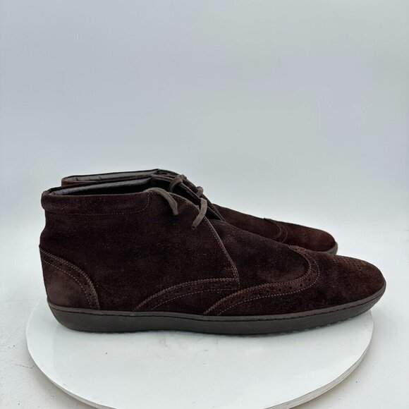 Louis Vuitton Men Size UK 8.5 US 9.5 Brown Suede Brogue Lace Up Chukka Boot